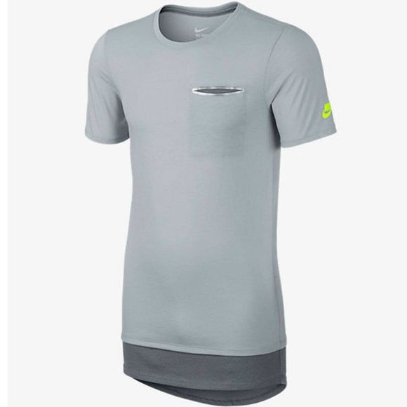 NEW Mens Small NIKE QT S+ Premium Essentials Tee 746425-012 Gray/Charcoal - Picture 3 of 3